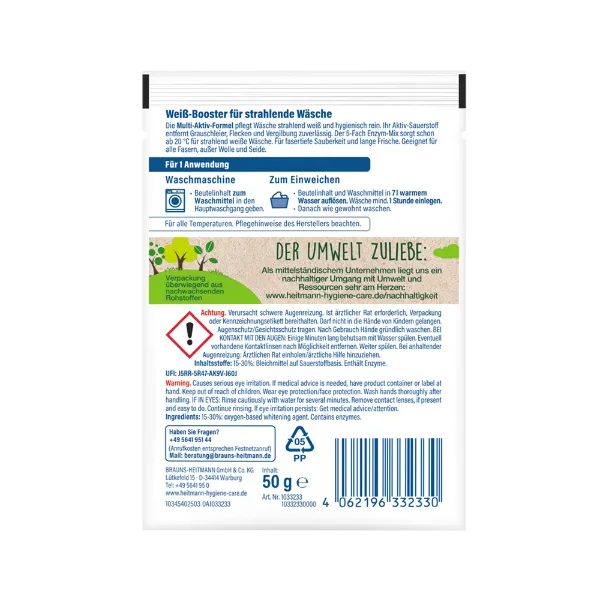 Heitmann textilfehérítő por 50g termékhez kapcsolódó kép