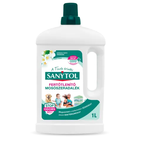 Sanytol Fehér Virágok klórmentes fertőtlenítő mosószeradalék 22 mosás 1 l termékhez kapcsolódó kép