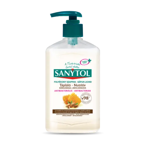 Sanytol Antibakteriális Folyékony Szappan Mandulatej és méhpempő 250ml termékhez kapcsolódó kép