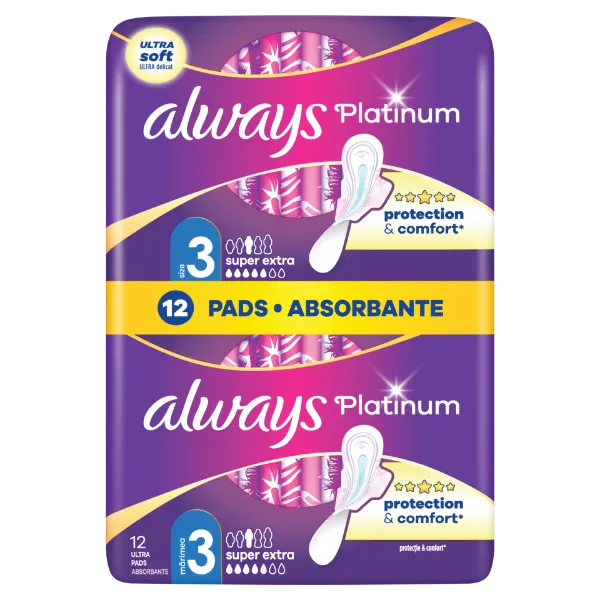 Always Platinum Night (3-as méret) Szárnyas Egészségügyi Betét, 12 db termékhez kapcsolódó kép