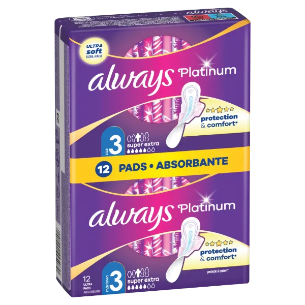 Always Platinum Night (3-as méret) Szárnyas Egészségügyi Betét, 12 db termékhez kapcsolódó kép