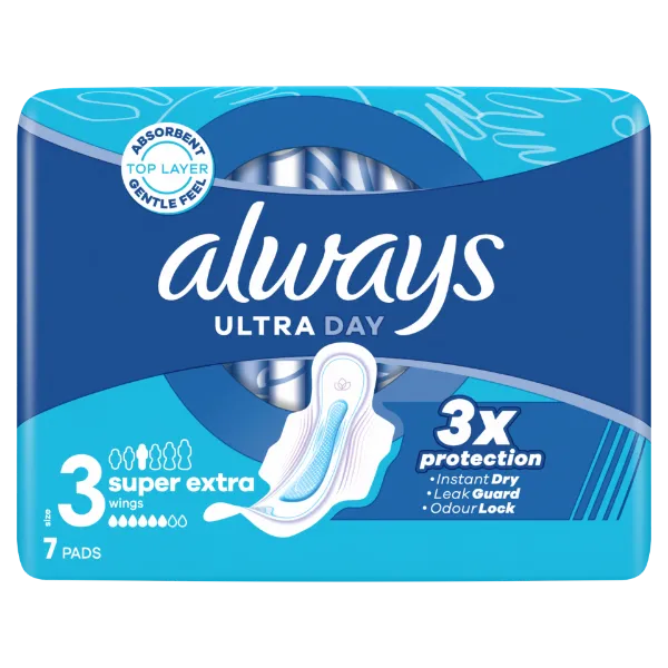 Always Ultra Super Extra Egészségügyi Betét (3-as Méret) Szárnyas Betét x 7] termékhez kapcsolódó kép
