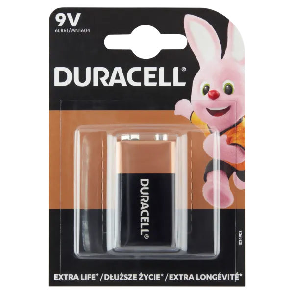 Duracell 6LR61/MN1604 9 V alkáli elem termékhez kapcsolódó kép