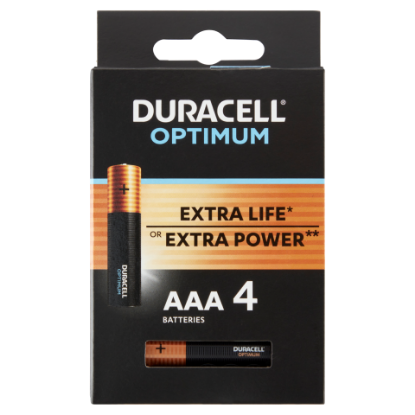 Duracell Optimum AAA MX2400 1,5 V alkáli elemek 4 db termékhez kapcsolódó kép