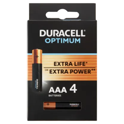 Duracell Optimum AAA MX2400 1,5 V alkáli elemek 4 db termékhez kapcsolódó kép