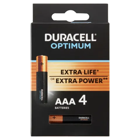 Duracell Optimum AAA MX2400 1,5 V alkáli elemek 4 db termékhez kapcsolódó kép