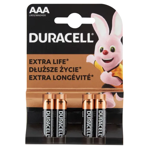 Duracell AAA LR03/MN2400 1,5 V alkáli elemek 4 db termékhez kapcsolódó kép
