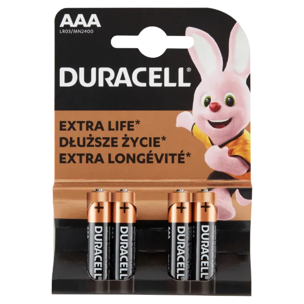 Duracell AAA LR03/MN2400 1,5 V alkáli elemek 4 db termékhez kapcsolódó kép