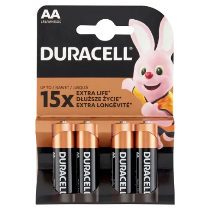 Duracell AA LR6/MN1500 alkáli elemek 4 db termékhez kapcsolódó kép
