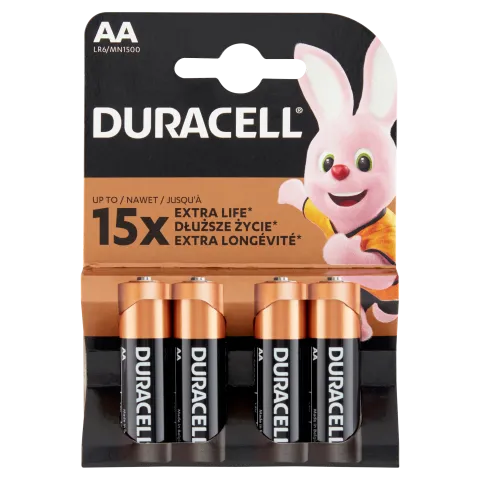 Duracell AA LR6/MN1500 alkáli elemek 4 db termékhez kapcsolódó kép