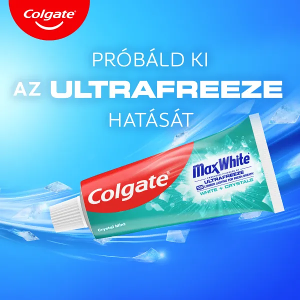 Colgate Max White White + Crystals fogkrém 75ml termékhez kapcsolódó kép