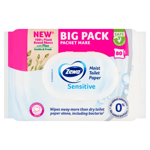 Zewa Sensitive Big Pack nedves toalettpapír 80 db termékhez kapcsolódó kép