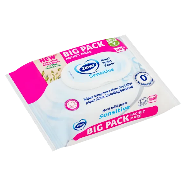 Zewa Sensitive Big Pack nedves toalettpapír 80 db termékhez kapcsolódó kép
