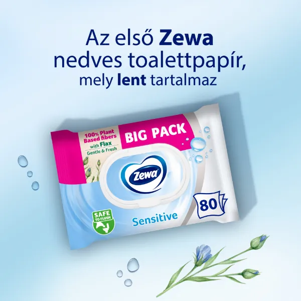 Zewa Sensitive Big Pack nedves toalettpapír 80 db termékhez kapcsolódó kép