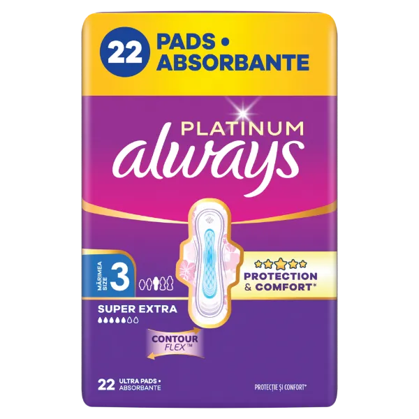 Always Platinum Egészségügyi Betét Super Extra (3-as méret), 22 db Betét termékhez kapcsolódó kép