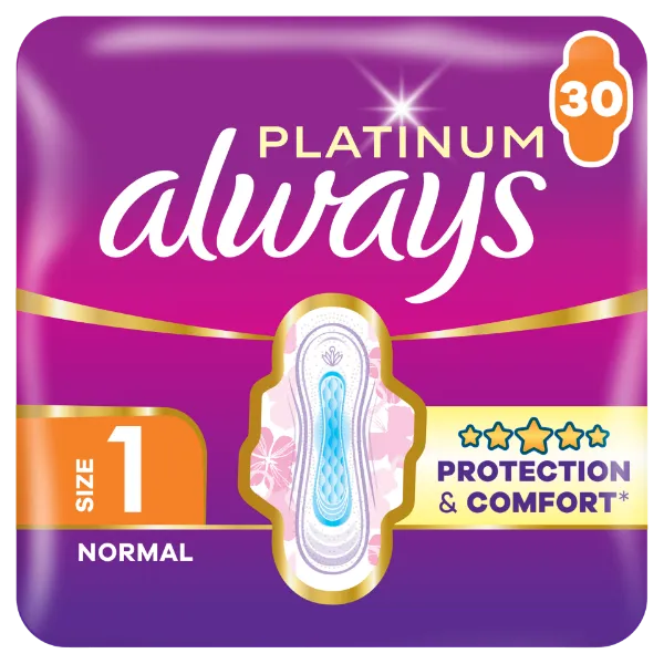 Always Platinum Egészségügyi Betét Normal (1-es méret), 30 db Betét termékhez kapcsolódó kép