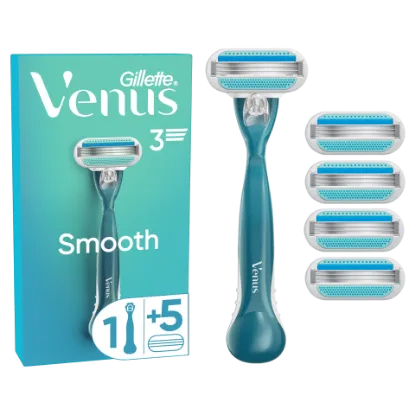 Gillette Venus Smooth Női Borotva, 5 Borotvabetétekkel termékhez kapcsolódó kép
