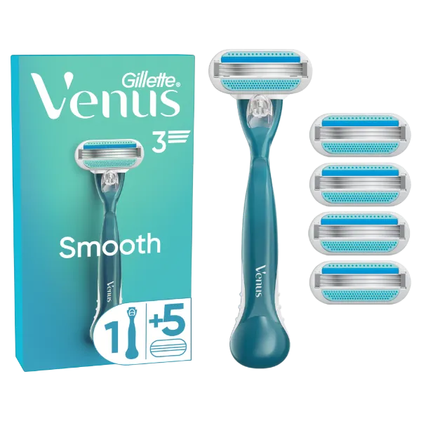 Gillette Venus Smooth Női Borotva, 5 Borotvabetétekkel termékhez kapcsolódó kép