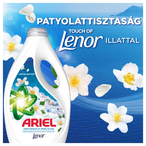 Ariel Folyékony Mosószer, 40 Mosáshoz, Fresh Breeze of Greek Island termékhez kapcsolódó kép