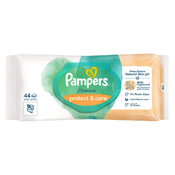 Pampers Harmonie Protect & Care Nedves Törlőkendő, 1 Csomag = 44 db Törlőkendő termékhez kapcsolódó kép