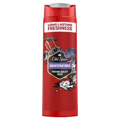 Old Spice Night Panther Férfi 3 az 1-ben Sampon és Tusfürdő, 400 ml termékhez kapcsolódó kép