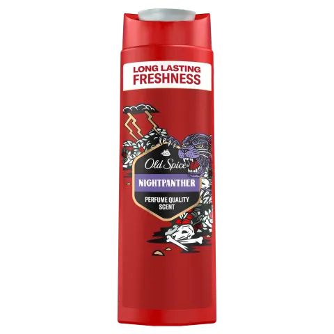 Old Spice Night Panther Férfi 3 az 1-ben Sampon és Tusfürdő, 400 ml termékhez kapcsolódó kép