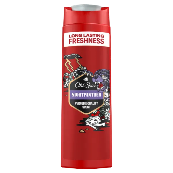 Old Spice Night Panther Férfi 3 az 1-ben Sampon és Tusfürdő, 400 ml termékhez kapcsolódó kép
