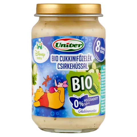 Univer Disney Baby bio cukkinifőzelék csirkehússal bébiétel 8 hónapos kortól 163 g termékhez kapcsolódó kép