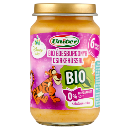 Univer Disney Baby bio édesburgonya csirkehússal bébiétel 6 hónapos kortól 163 g termékhez kapcsolódó kép