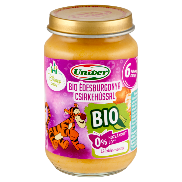 Univer Disney Baby bio édesburgonya csirkehússal bébiétel 6 hónapos kortól 163 g termékhez kapcsolódó kép