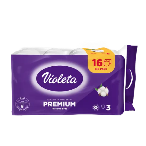 Violeta toalettpapír prémium 3 réteg/16 tekercs Fehér termékhez kapcsolódó kép