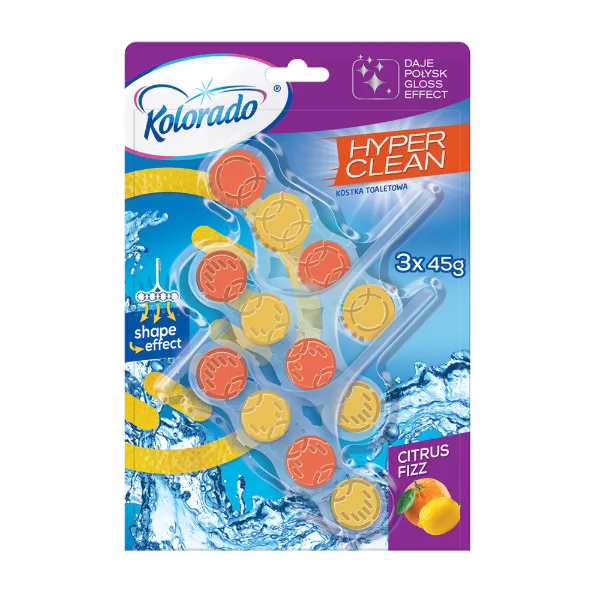Kolorado Hyper Clean TRIO kosaras toalett block 3x45g Citrus termékhez kapcsolódó kép