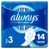 Always Ultra Day & Night (3-as méret) Szárnyas Egészségügyi Betét, 14 Db termékhez kapcsolódó kép
