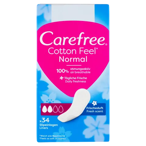 Carefree Cotton Feel Normal tisztasági betét friss illattal 34 db  termékhez kapcsolódó kép