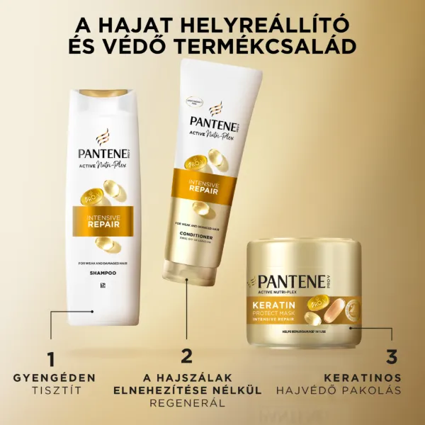 Pantene Pro-V Intensive Repair sampon, Pro-V formula+antioxidánsok, gyenge és sérült hajra, 400ml termékhez kapcsolódó kép