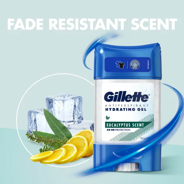 Gillette Eukaliptusz Izzadásgátló Dezodor Hidratáló Gél Férfiaknak termékhez kapcsolódó kép