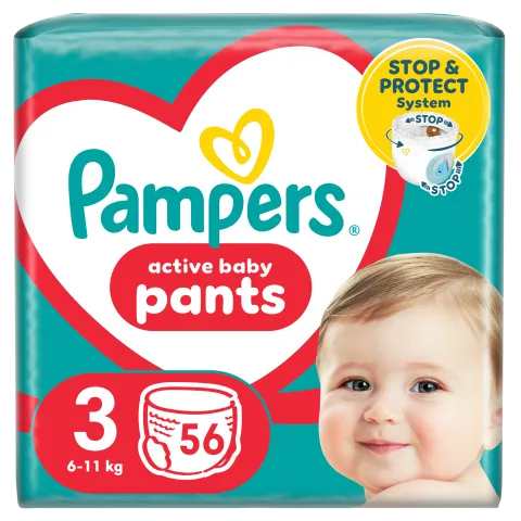 Pampers Pants Bugyipelenka, Méret: 3, 56 db pelenka, 6kg-11kg termékhez kapcsolódó kép