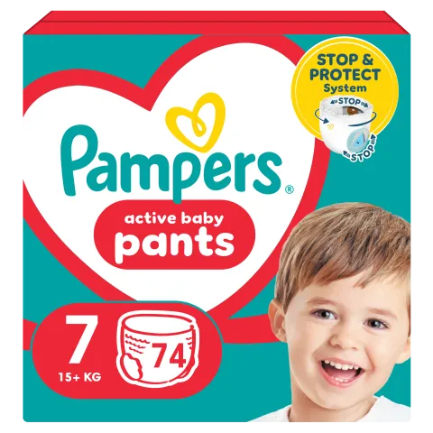 Pampers Active Baby Bugyipelenka, Méret 7, 74 Bugyipelenka, 15kg+ termékhez kapcsolódó kép