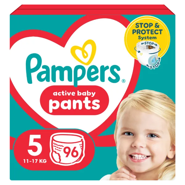 Pampers Active Baby Bugyipelenka, Méret 5, 96 Bugyipelenka, 11kg-17kg termékhez kapcsolódó kép