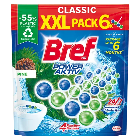 Bref Power Aktiv Pine WC frissítő 6 x 50 g (300 g) termékhez kapcsolódó kép