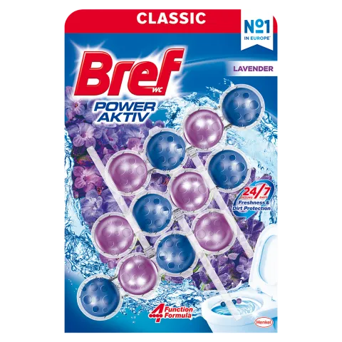 Bref Power Aktiv Lavender WC frissítő 3 x 50 g termékhez kapcsolódó kép