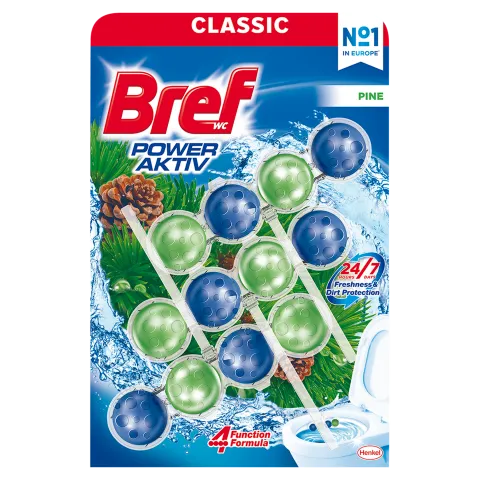 Bref Power Aktiv Pine WC frissítő 3 x 50 g termékhez kapcsolódó kép