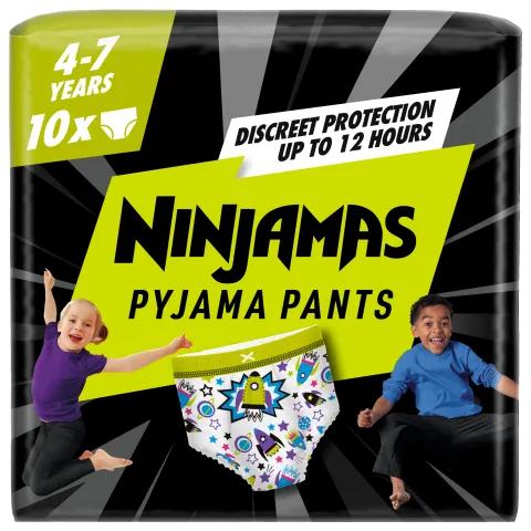 Ninjamas Pyjama Pants Űrhajós, 10 db Pyjama Bugyipelenka, 7 Éves Kor, 17kg-30kg termékhez kapcsolódó kép