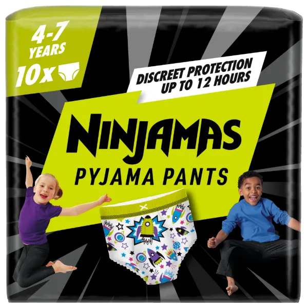 Ninjamas Pyjama Pants Űrhajós, 10 db Pyjama Bugyipelenka, 7 Éves Kor, 17kg-30kg termékhez kapcsolódó kép