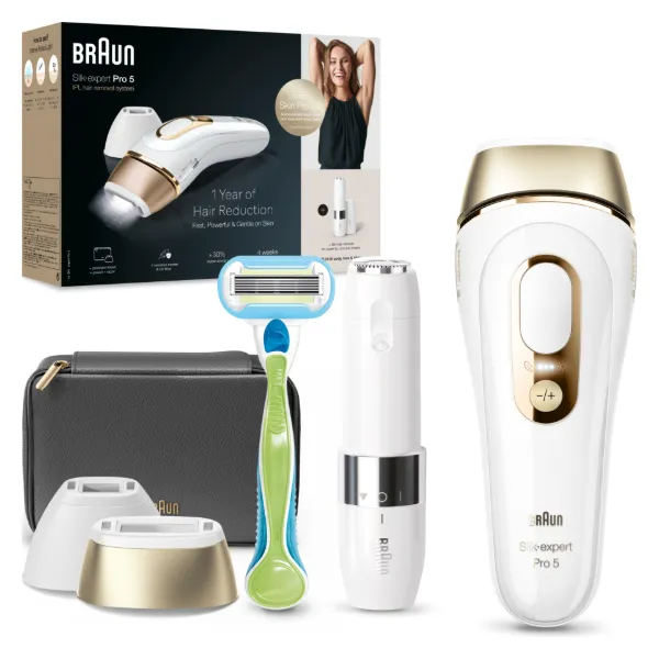 Braun IPL Silk expert Pro 5, Szőrtelenítés Otthoni Kezeléssel, Neszesszer, 2 Fej, PL5146 termékhez kapcsolódó kép