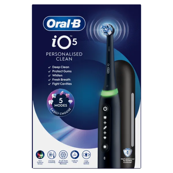 Oral-B iO 5 Elektromos Fogkefe | Tearózsaszín | 1 db Fogkefefej | Prémium Utazótok termékhez kapcsolódó kép