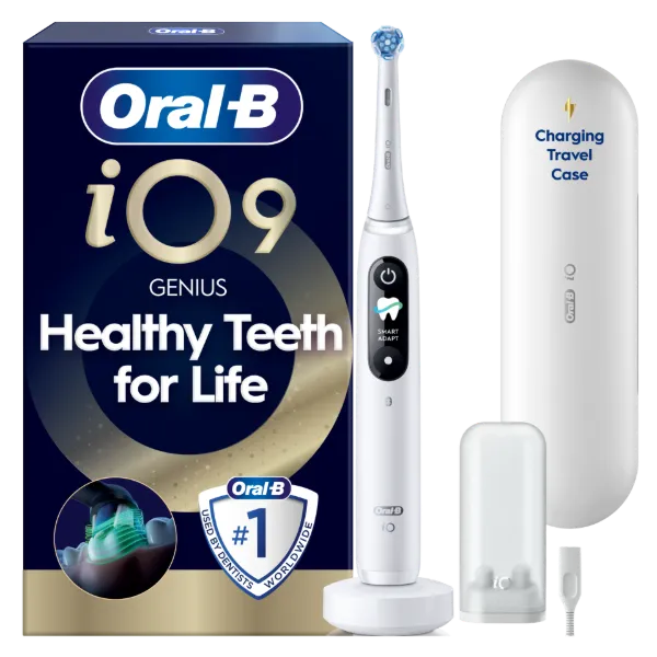Oral-B iO 9 Elektromos Fogkefe | Fehér | 1 db Fogkefefej | Töltős Utazótok termékhez kapcsolódó kép