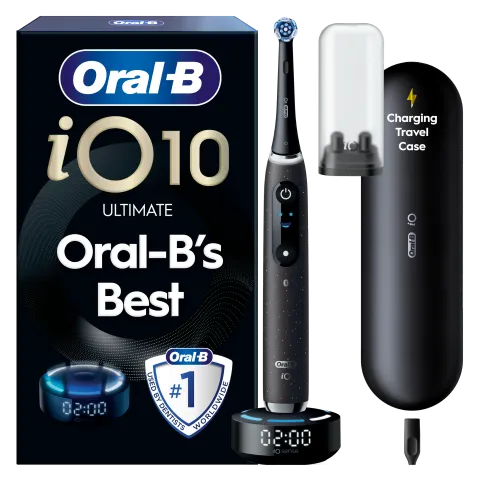 Oral-B iO 10 Elektromos Fogkefe | Űrfekete | 1 db Fogkefefej | Töltős Utazótok termékhez kapcsolódó kép