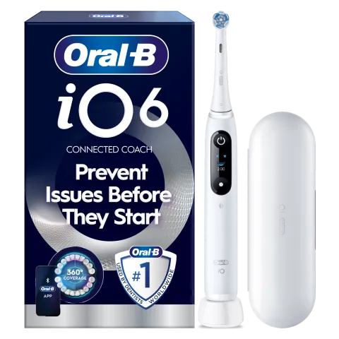 Oral-B iO 6 Elektromos Fogkefe | Fehér | 1 db Fogkefefej | Prémium Utazótok termékhez kapcsolódó kép