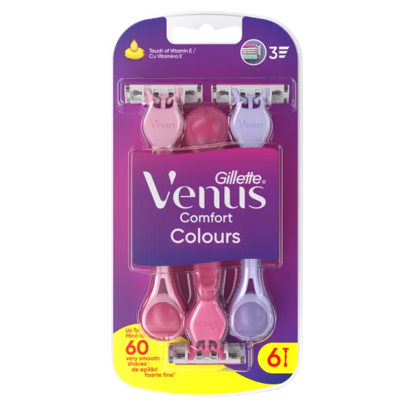 Gillette Venus Comfort Colours Eldobható Borotva, 6 Db/Csomag termékhez kapcsolódó kép